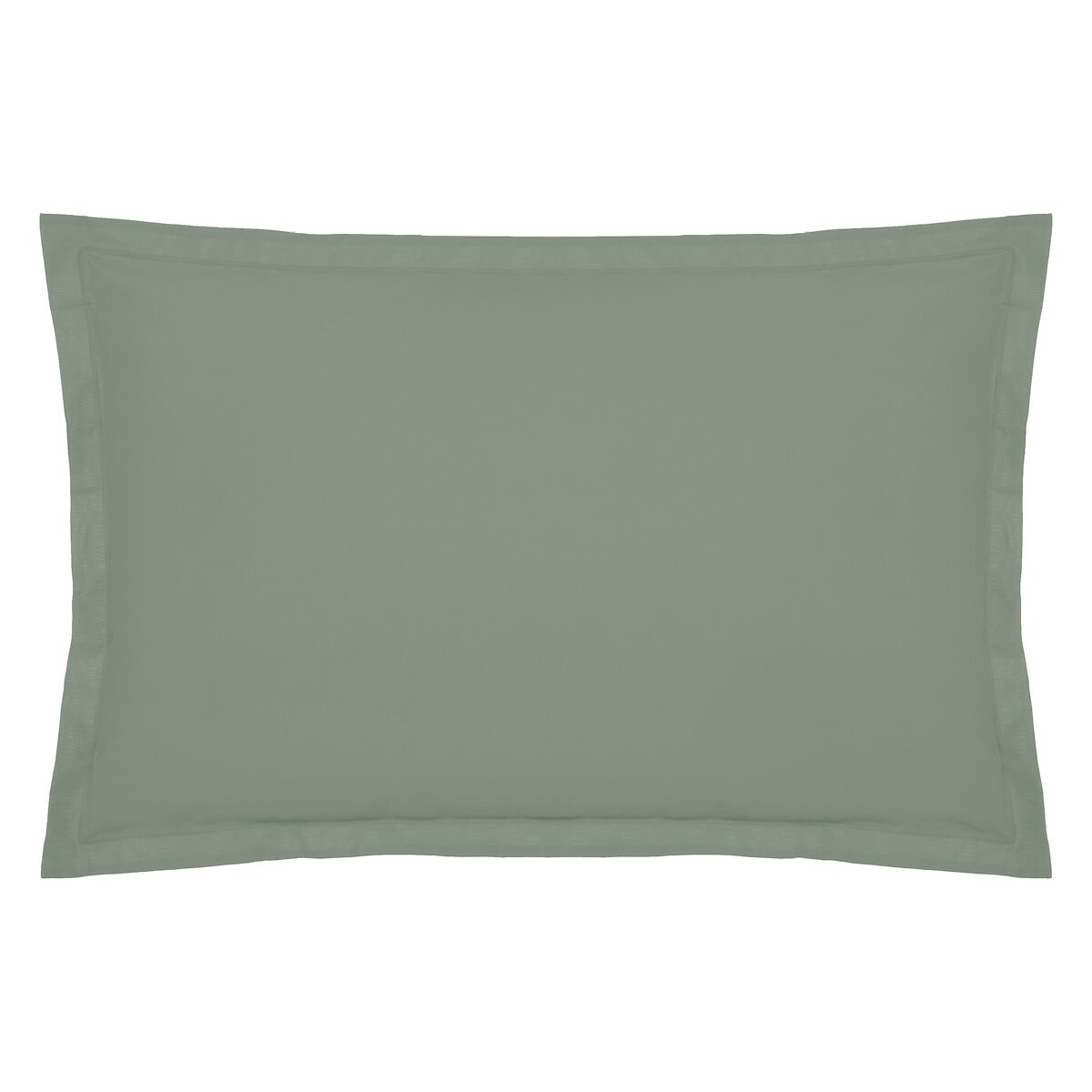 Capa de almofada verde em algodão percal 50x70cm da hôma, fotografia 1
