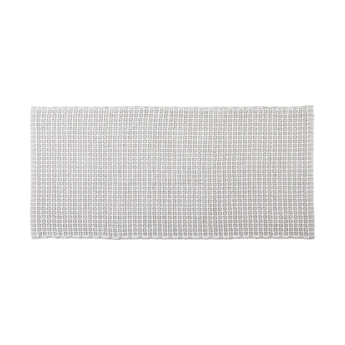 Tapete wc branco em algodão 50x120cm da hôma, fotografia 1