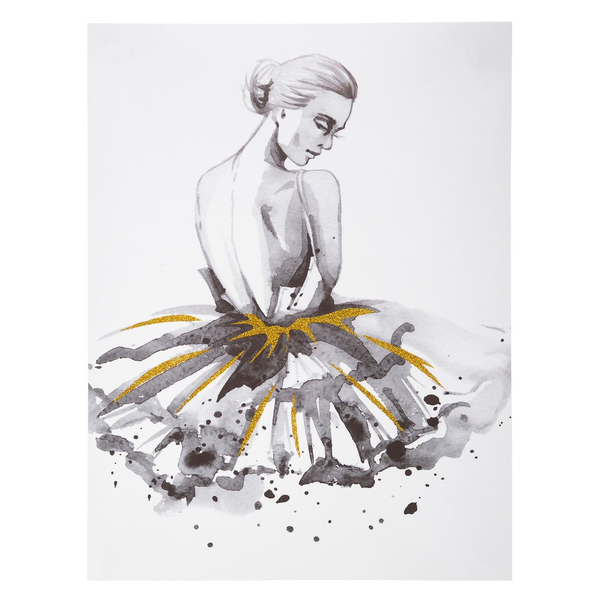 Quadro decorativo dançarina dourado 30x40cm by hôma, photo 1