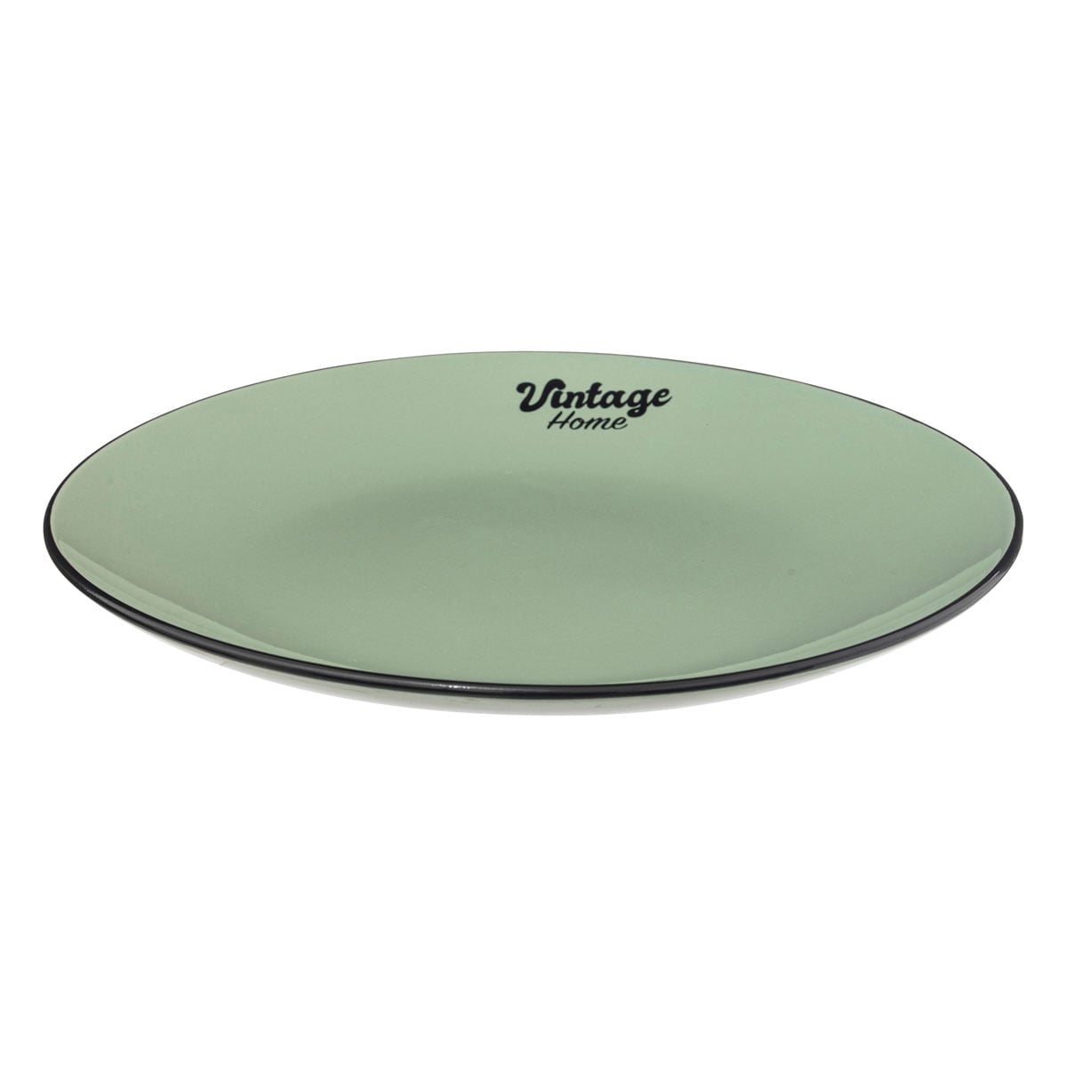 Prato raso BE VINTAGE verde 27cm by hôma, photo 1