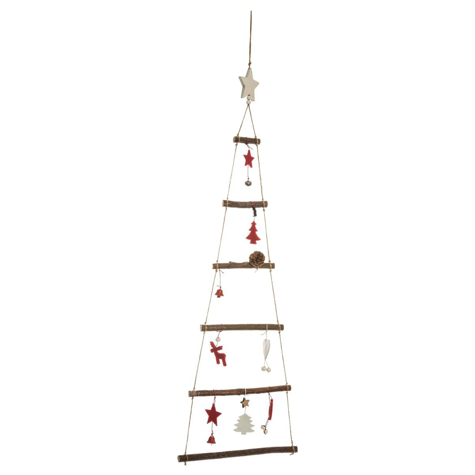 Árvore de natal decorativa em madeira 75cm da hôma, fotografia 1