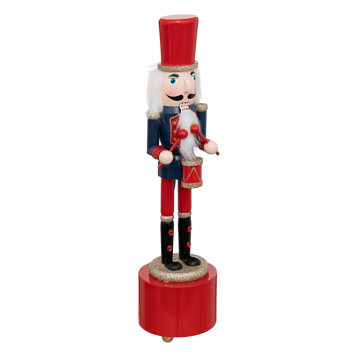 Soldado de chumbo musical vermelho em madeira 31,5cm da hôma, fotografia 1