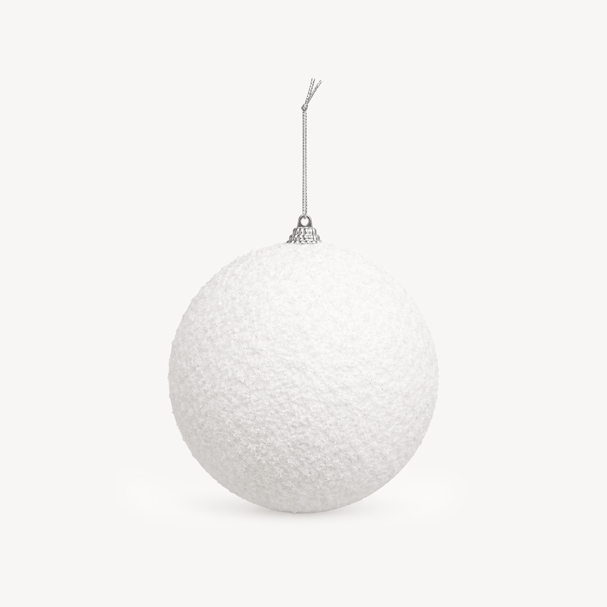 Bola com efeito de neve branca 15cm da hôma, fotografia 1