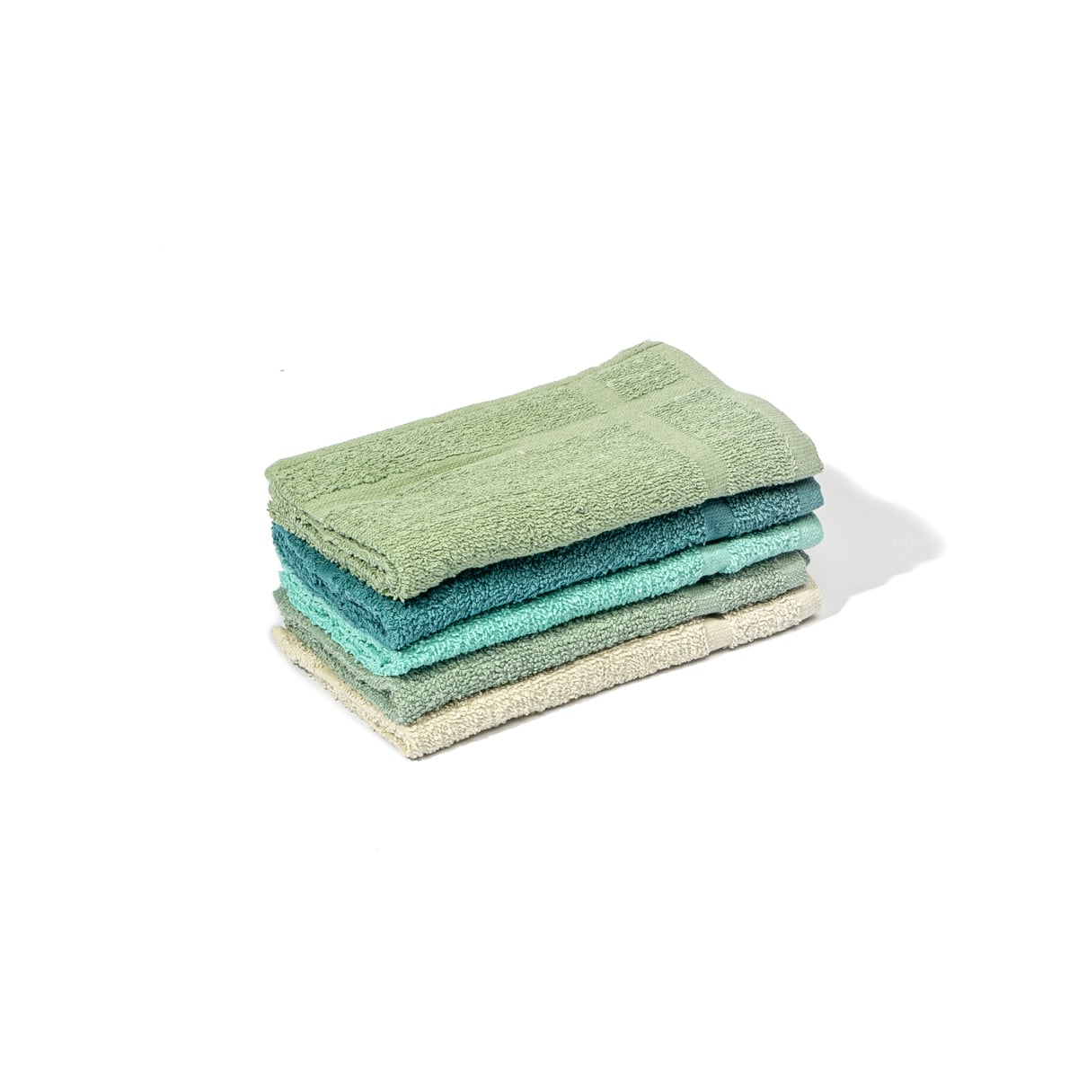Conjunto de 5 panos de cozinha bege, verde e azul by hôma, photo 1