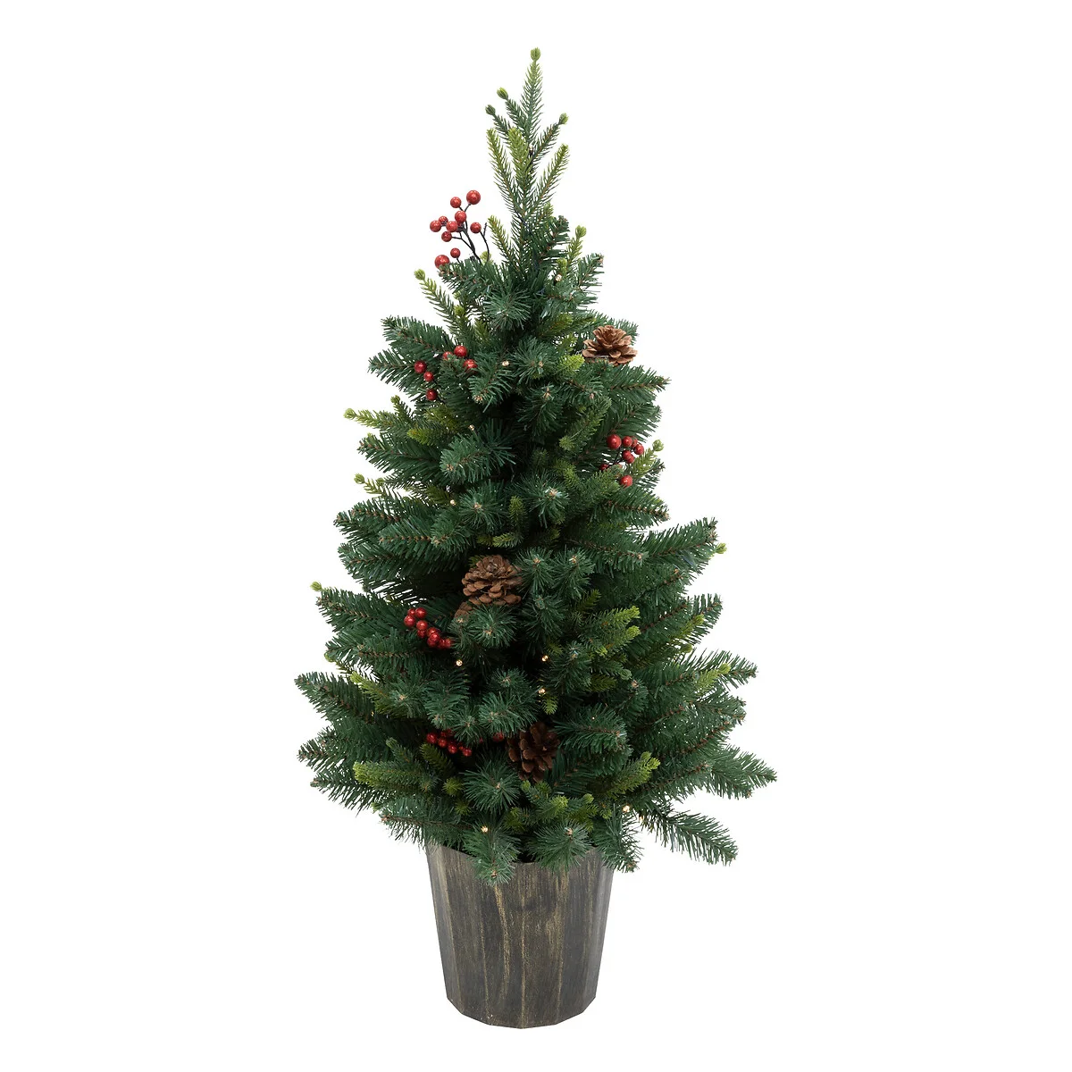 Árvore de natal decorativa com LED branco quente 90cm da hôma, fotografia 1