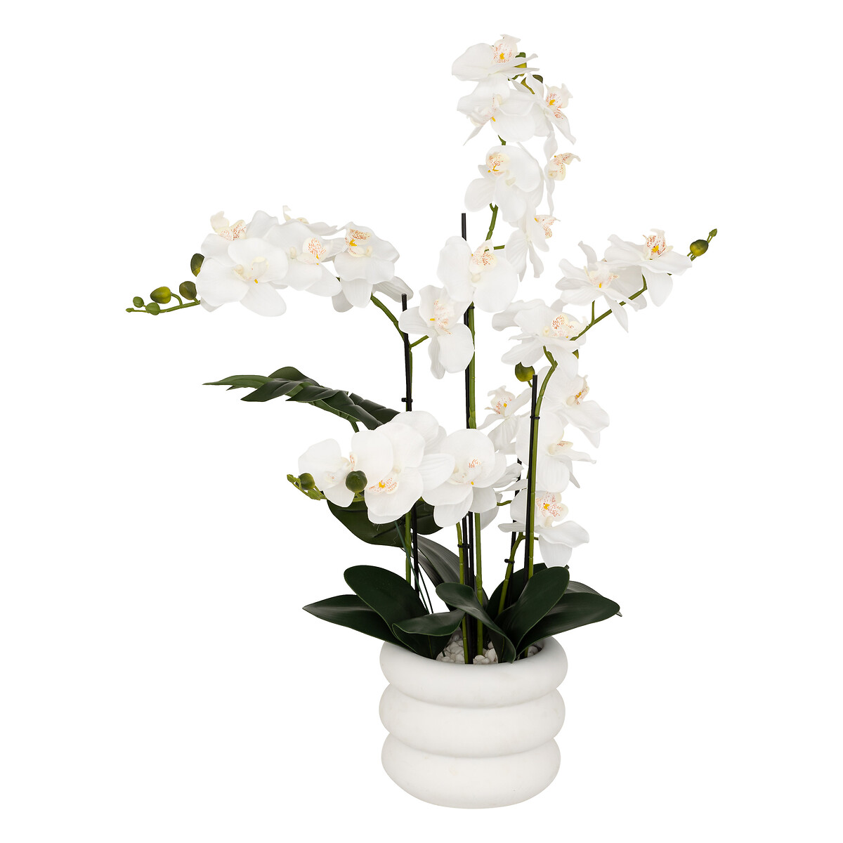 Vaso com orquídea artificial MICK branca 80cm by hôma, photo 1