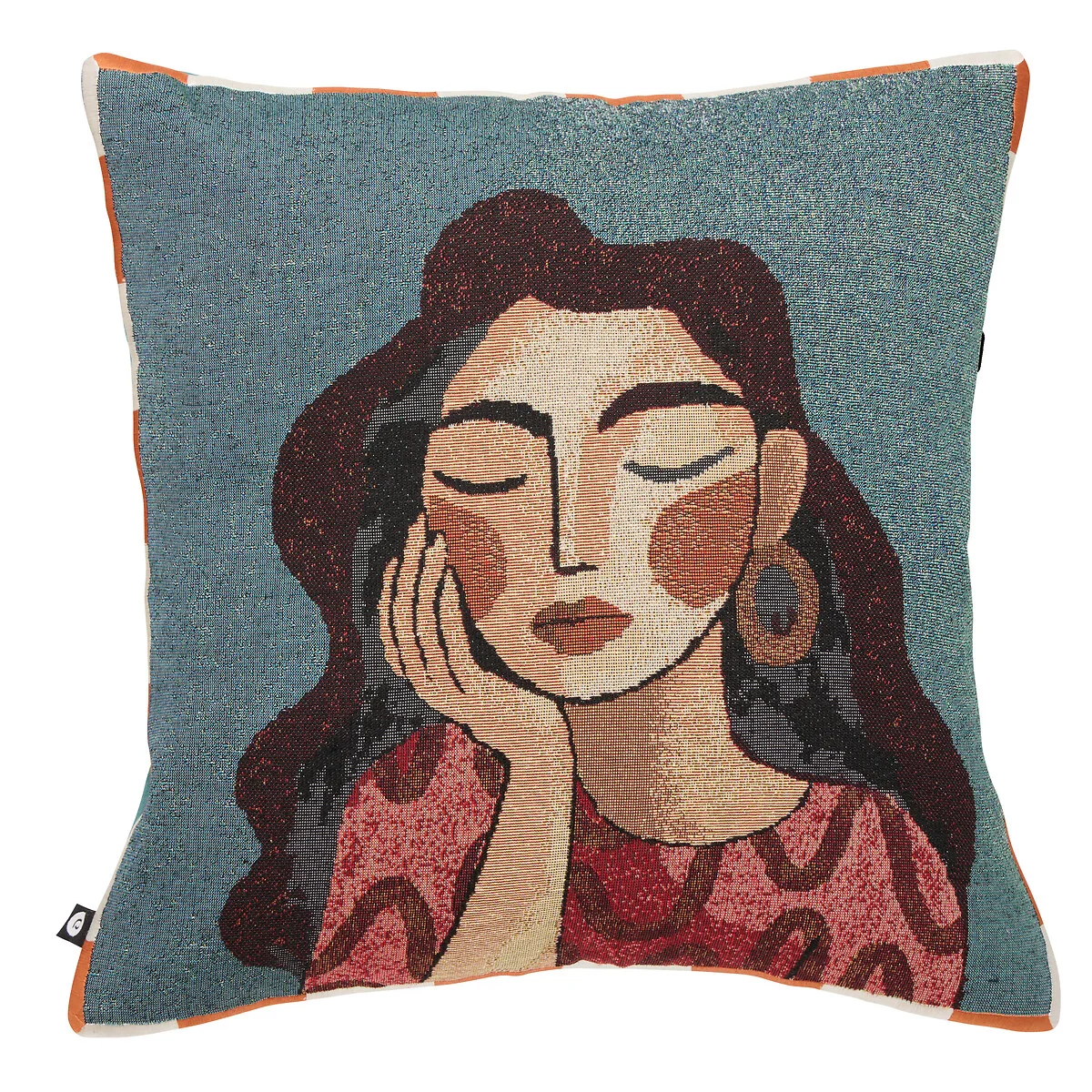 Almofada figura mulher HOMY azul 40x40cm da hôma, fotografia 1