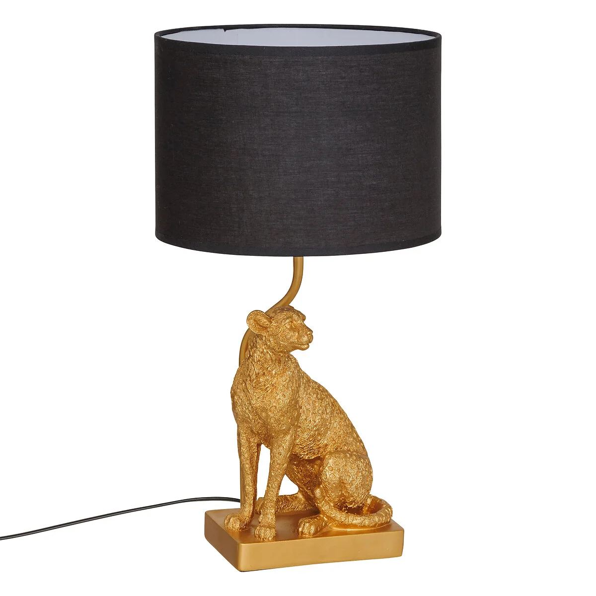 Candeeiro de mesa forma de leopardo GEPI dourado da hôma, fotografia 1