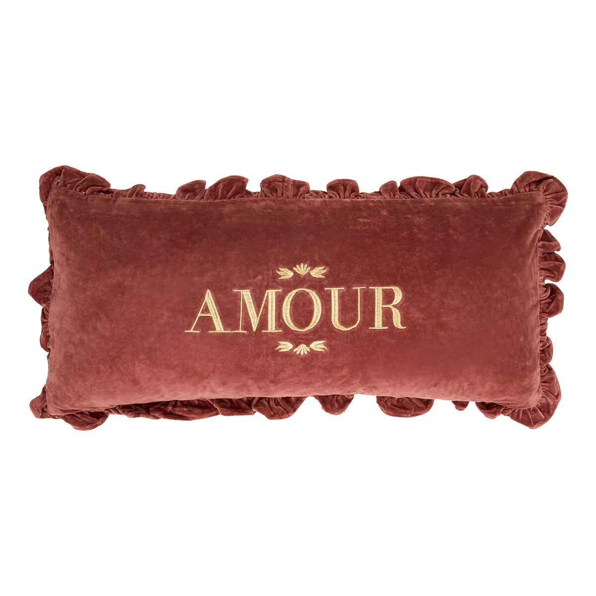 Almofada amour MONA vermelha em veludo 35x75cm by hôma, photo 1