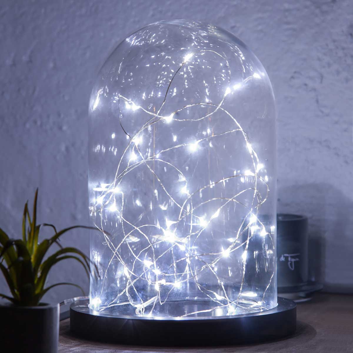 Grinalda com 40 microleds branco frio 395cm da hôma, fotografia 1