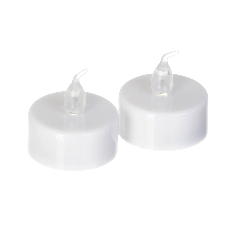 Conjunto de 2 velas tealight led brancas by hôma, photo 1