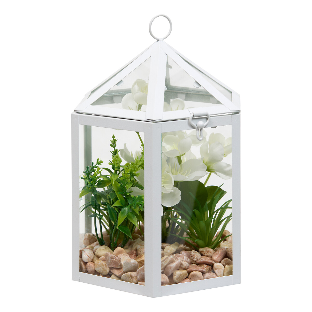 Terrário com plantas artificiais 23cm da hôma, fotografia 1