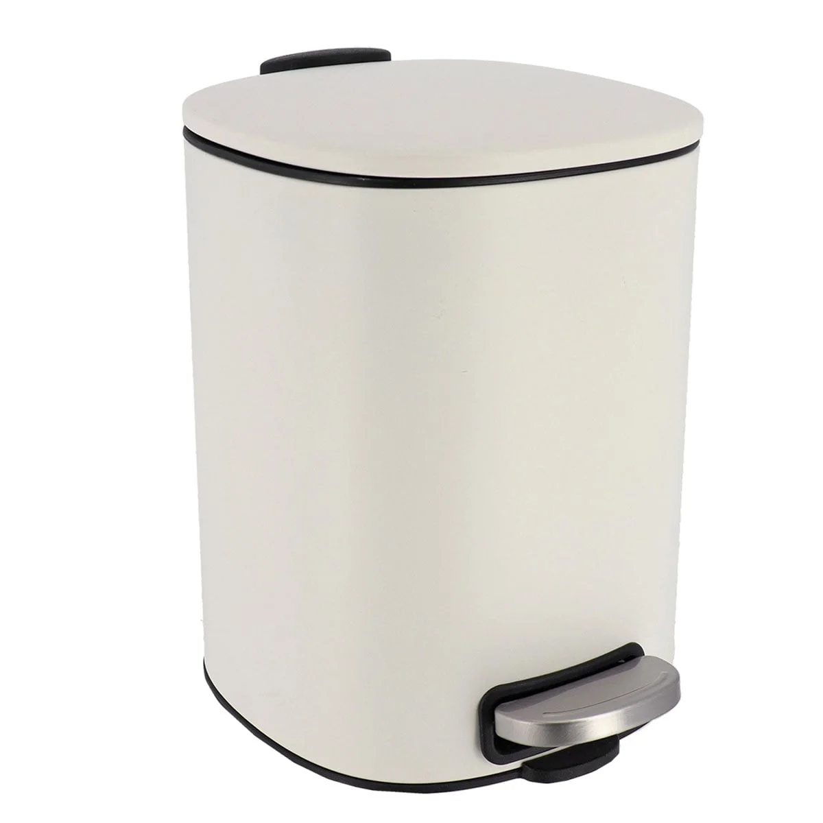 Balde wc com pedal e soft close branco 5l da hôma, fotografia 1