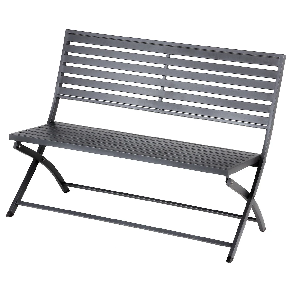 Banco dobrável OLBIA cinza graphite em metal by hôma, photo 1