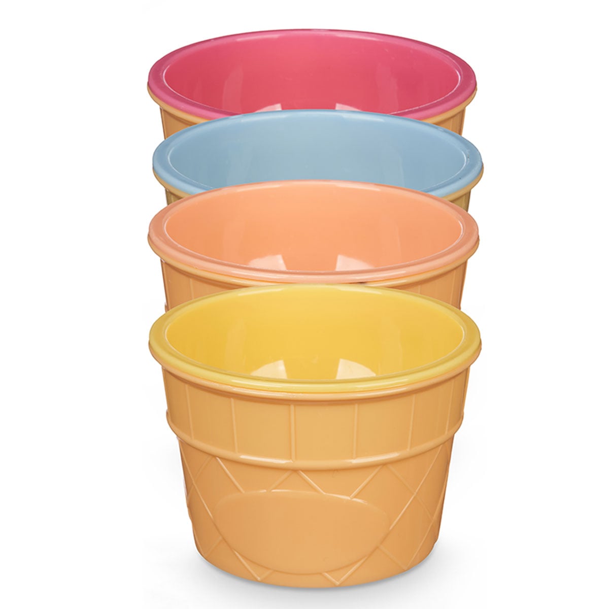 Conjunto de 4 taças de gelado com colher da hôma, fotografia 1