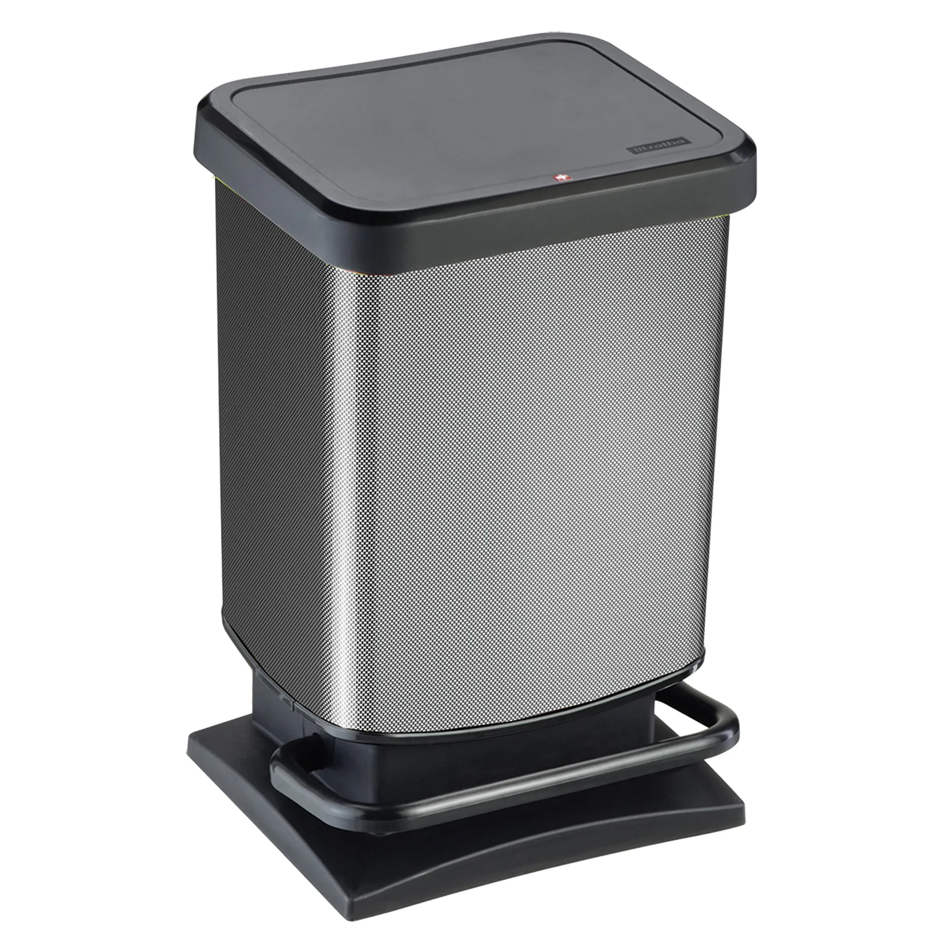 Balde do lixo com pedal 20l carbono da hôma, fotografia 1