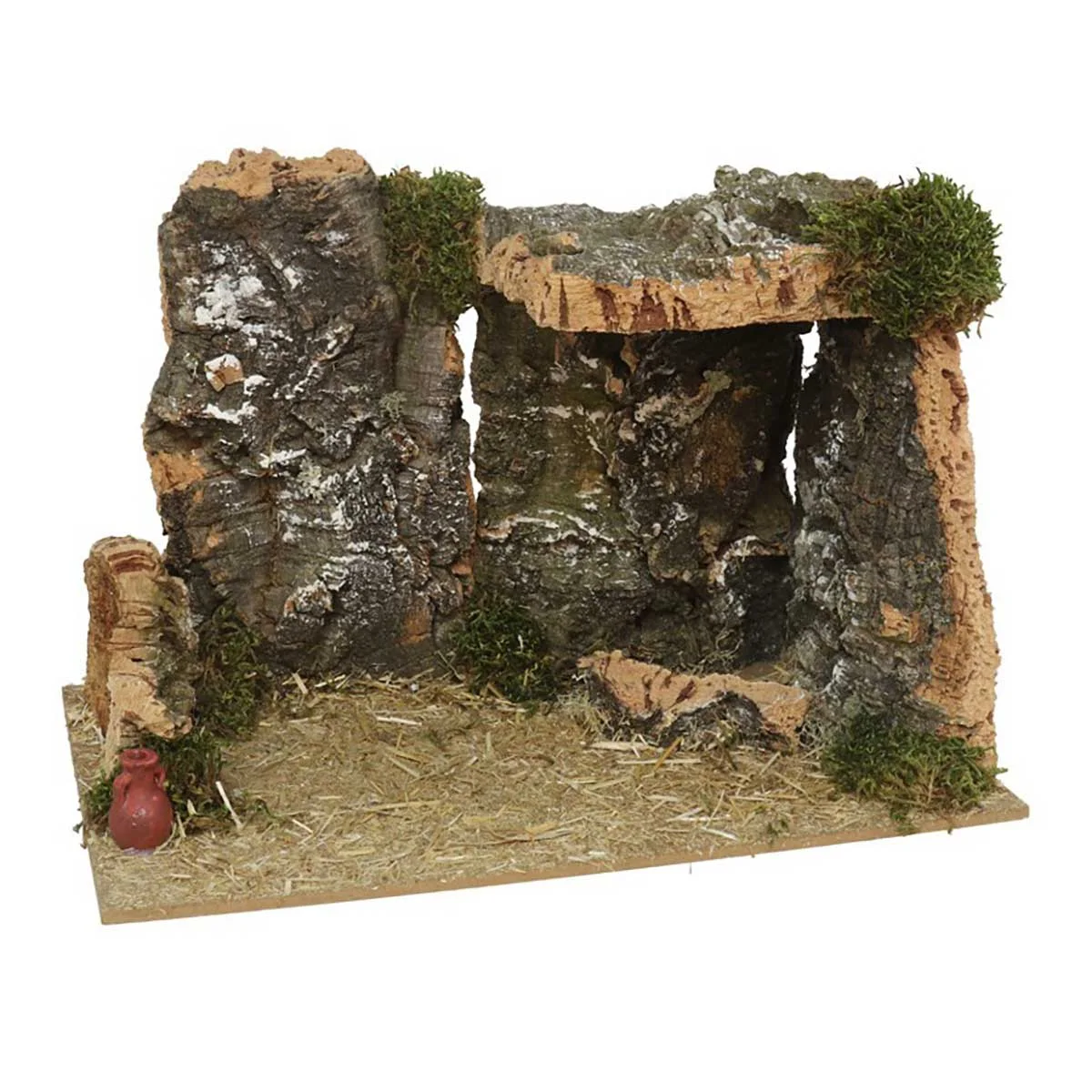 Cabana presépio em cortiça 38x24x28cm da hôma, fotografia 1