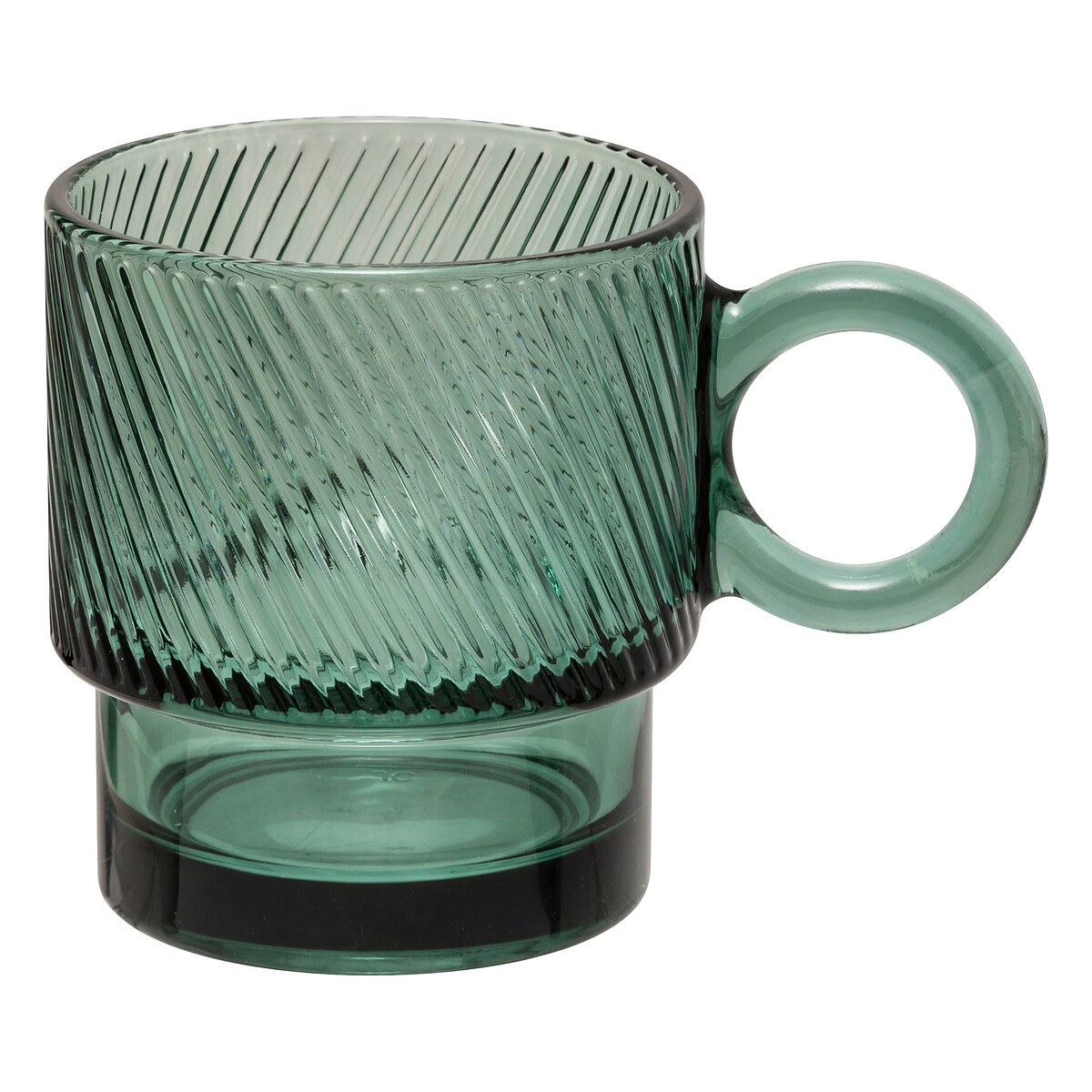 Caneca LORENE verde em vidro 30cl da hôma, fotografia 1