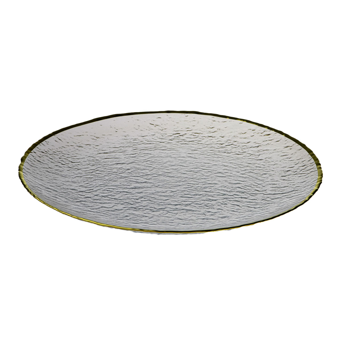 Prato para bolo KENDO com beira dourada em vidro 28cm by hôma, photo 1