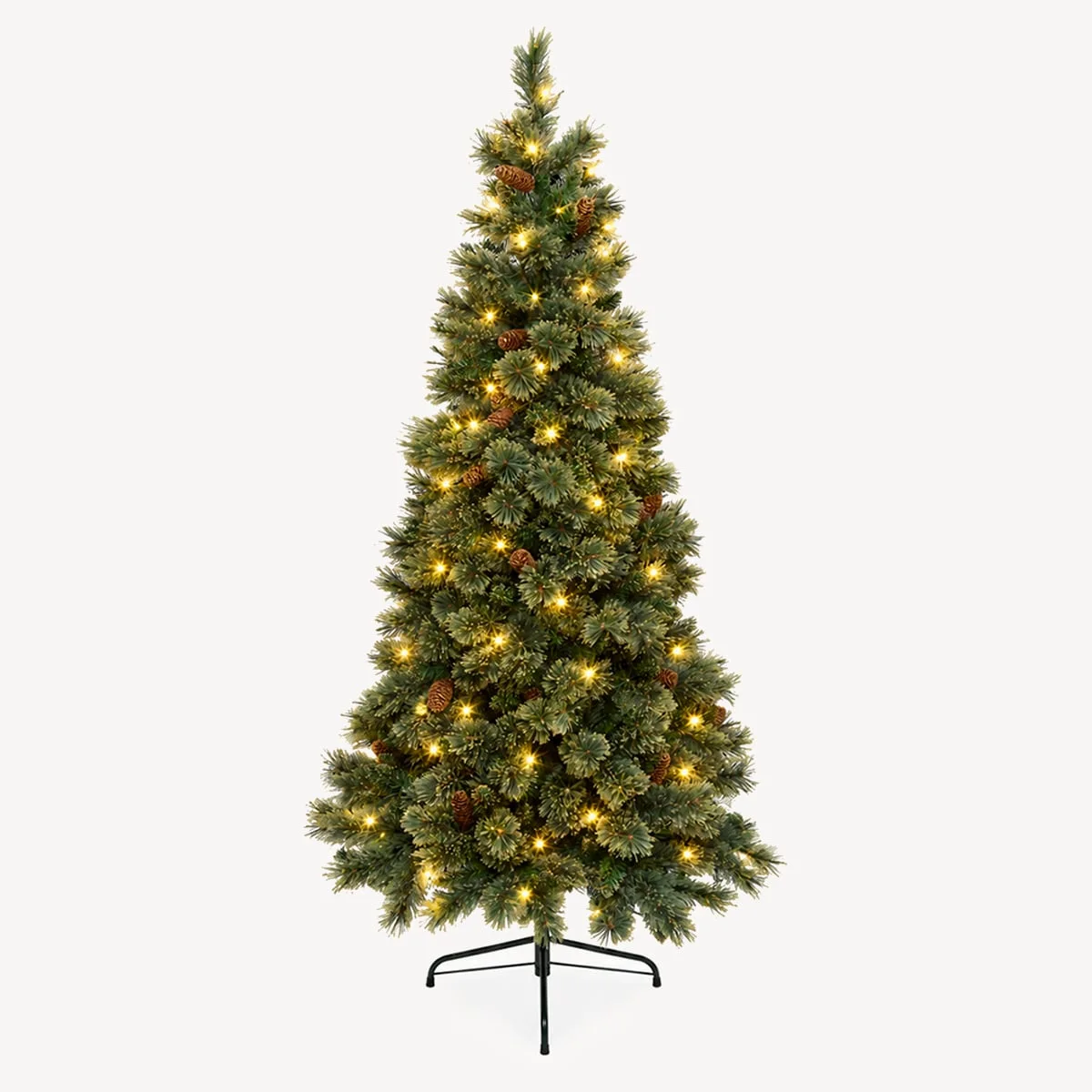 Árvore de natal GLINTWOOD verde com pinhas 210cm da hôma, fotografia 1