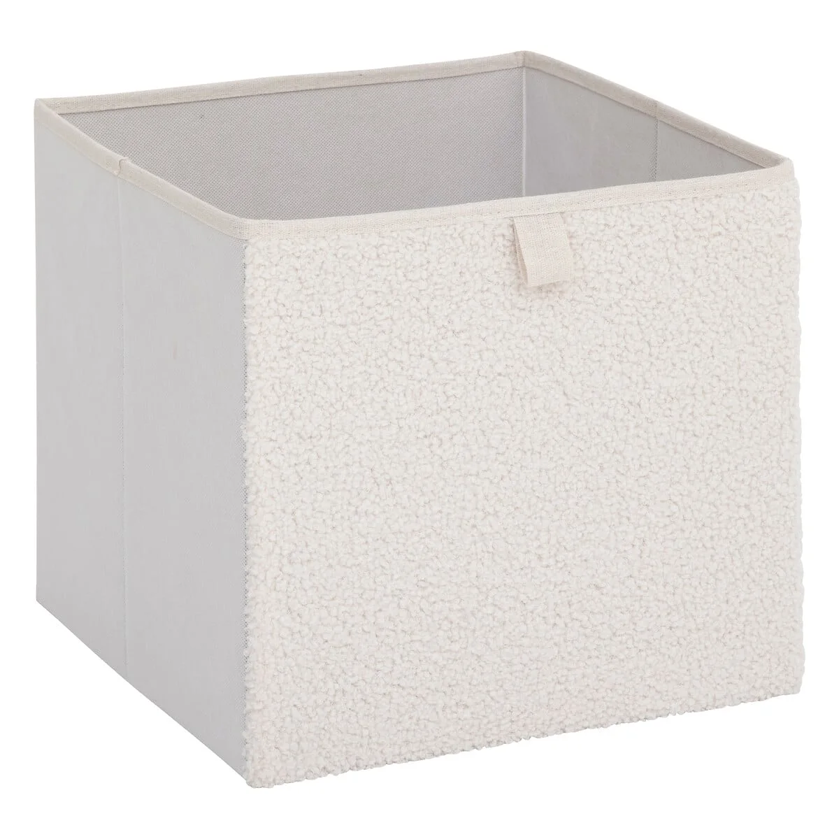 Caixa de arrumação branco em bouclé 31x31cm by hôma, photo 1