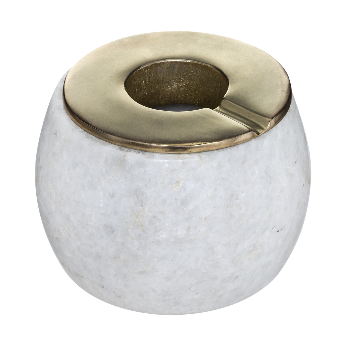 Cinzeiro EDI mármore branco e dourado da hôma, fotografia 1