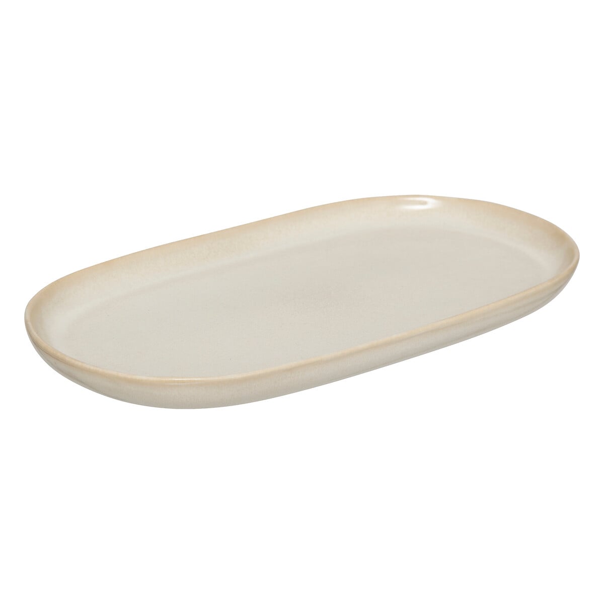 Travessa oval TERRE INCONNUE bege 17,5x31cm by hôma, photo 1