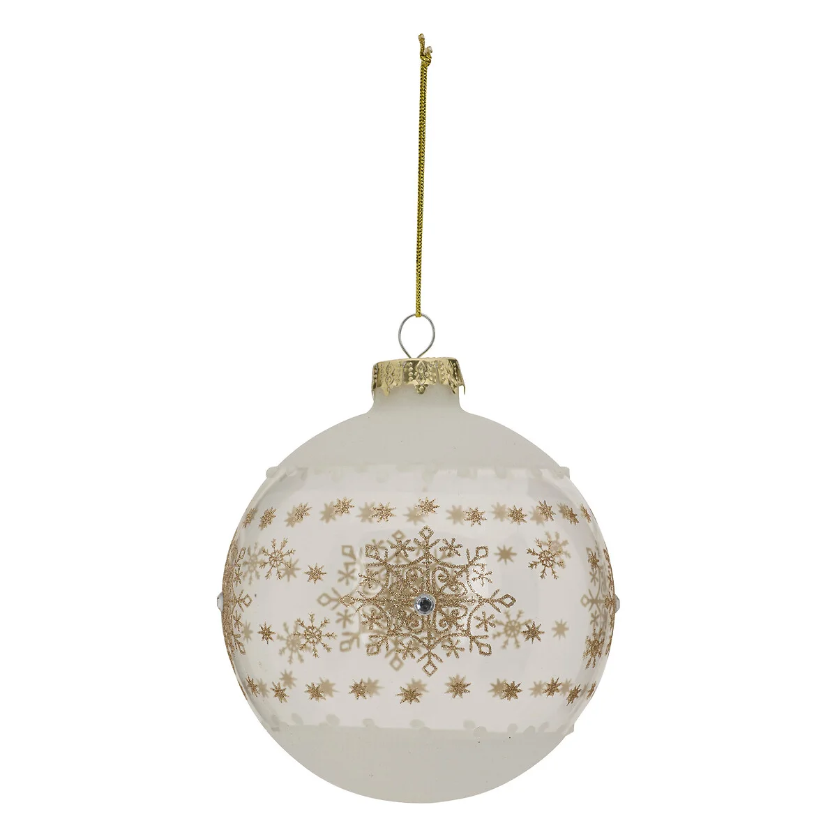 Bola de natal flocos dourado 10cm by hôma, photo 1