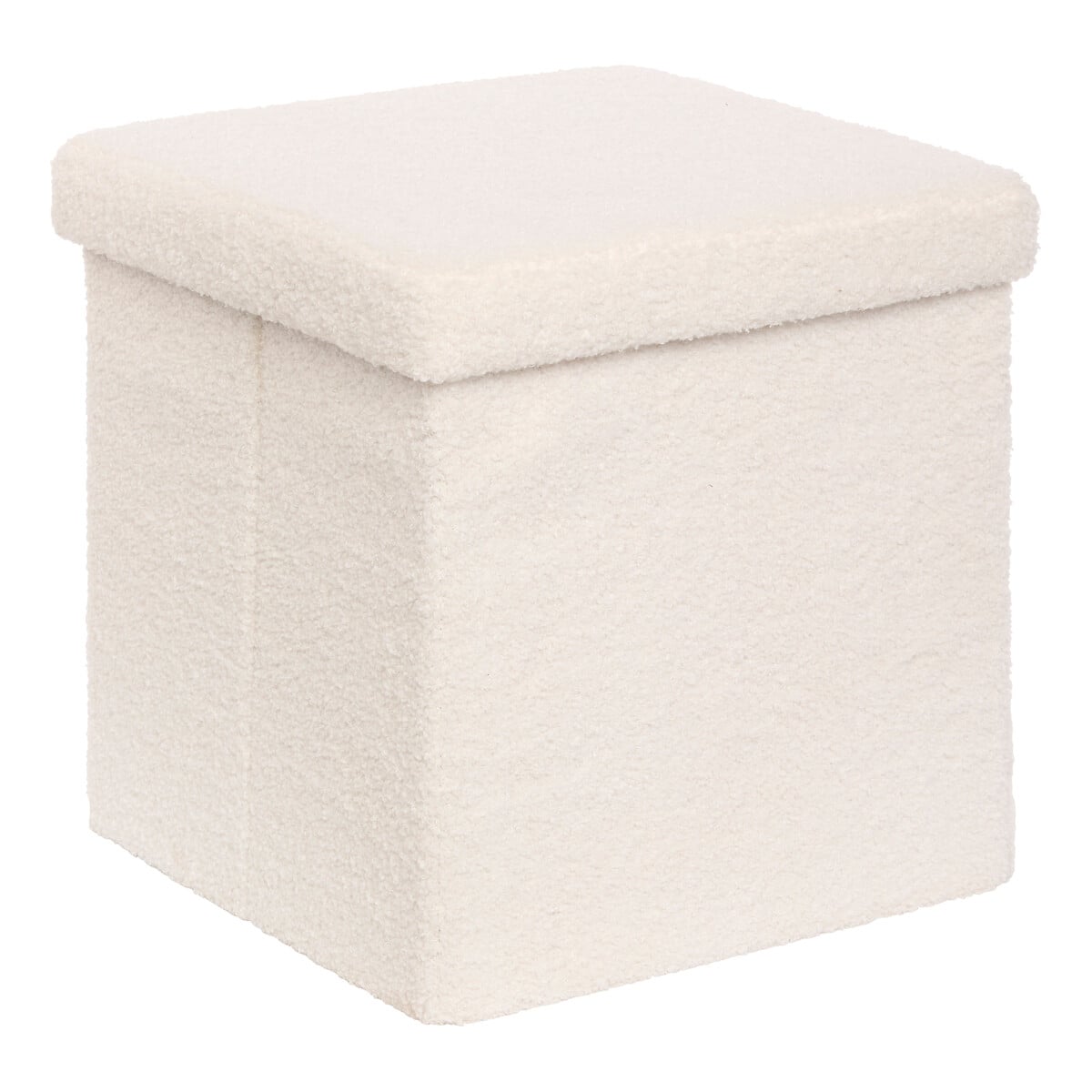 Pufe com arrumação JAIKO bouclé branco by hôma, photo 1
