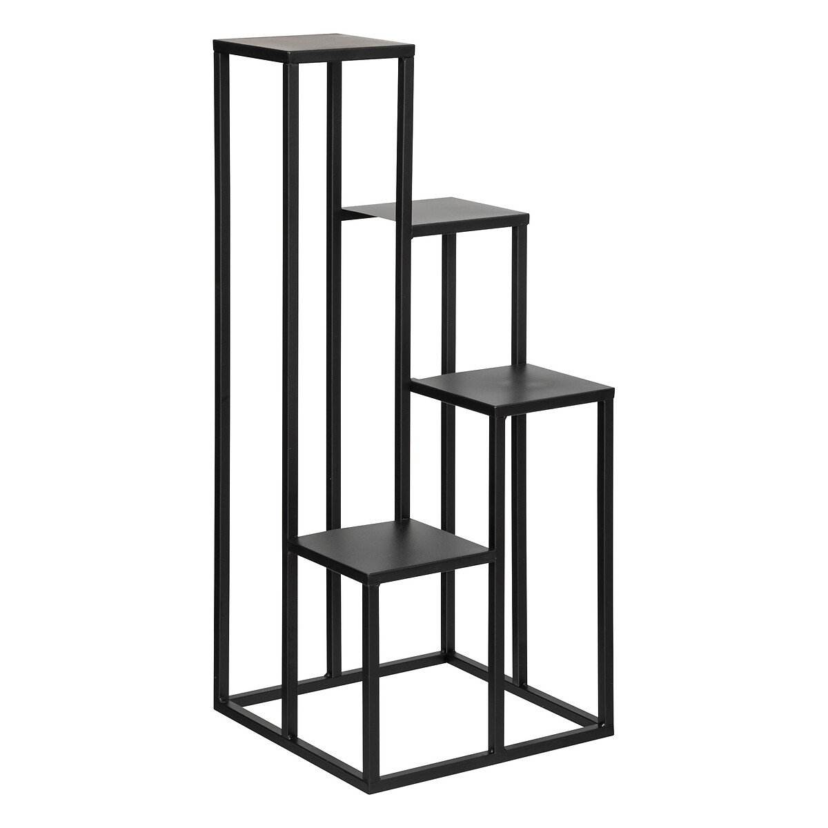 Suporte para 4 plantas preto em metal da hôma, fotografia 1