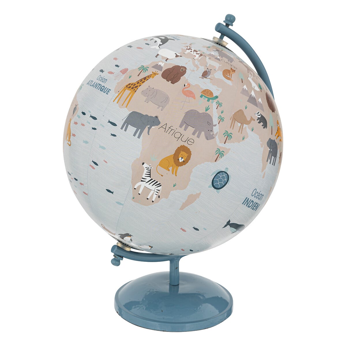 Globo azul com animais 20cm da hôma, fotografia 1