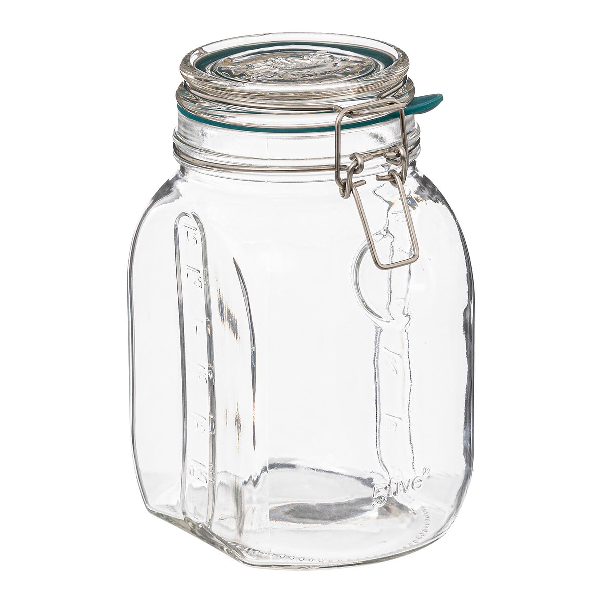 Frasco de vidro com tampa hermética 1,5l da hôma, fotografia 1