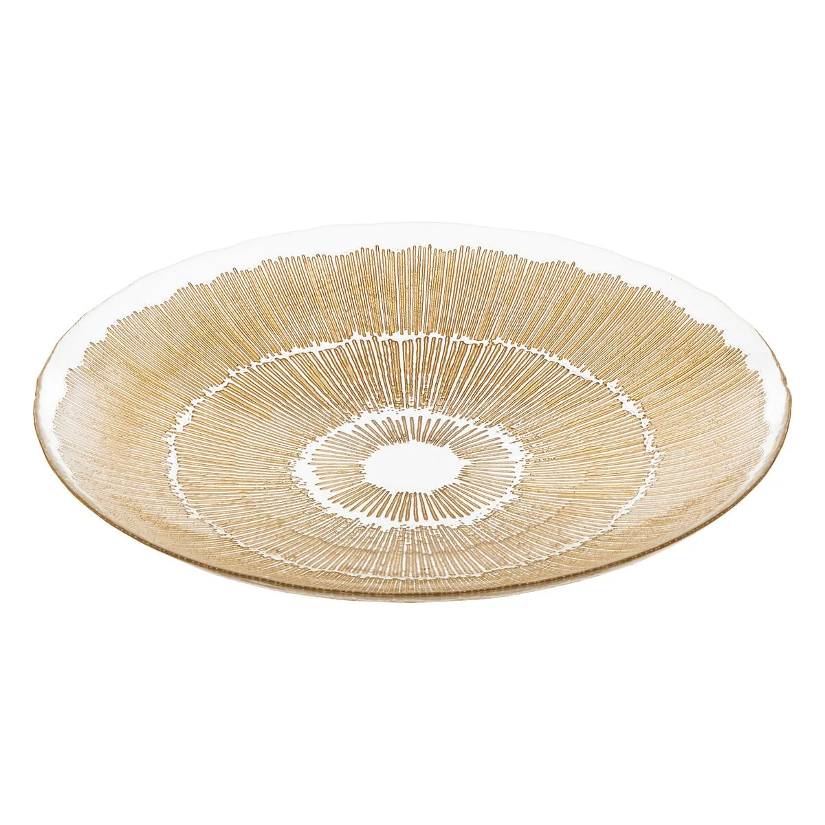 Centro de mesa em vidro dourado DJINA 40cm da hôma, fotografia 1