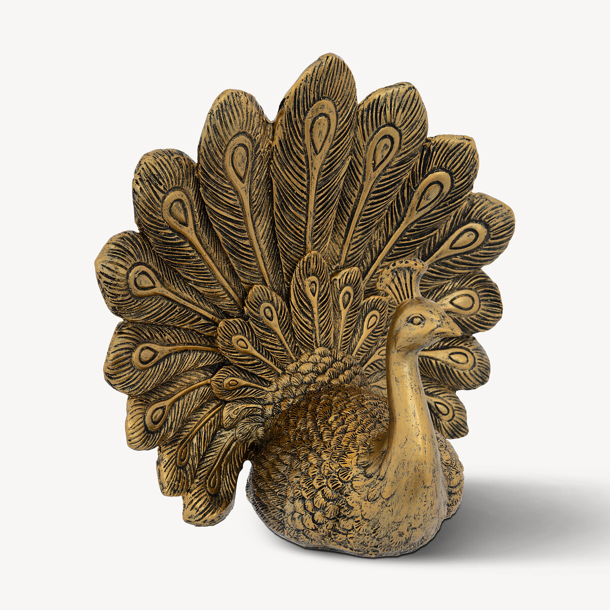 Estátua pavão WILD ROMANCE dourada 27cm da hôma, fotografia 1
