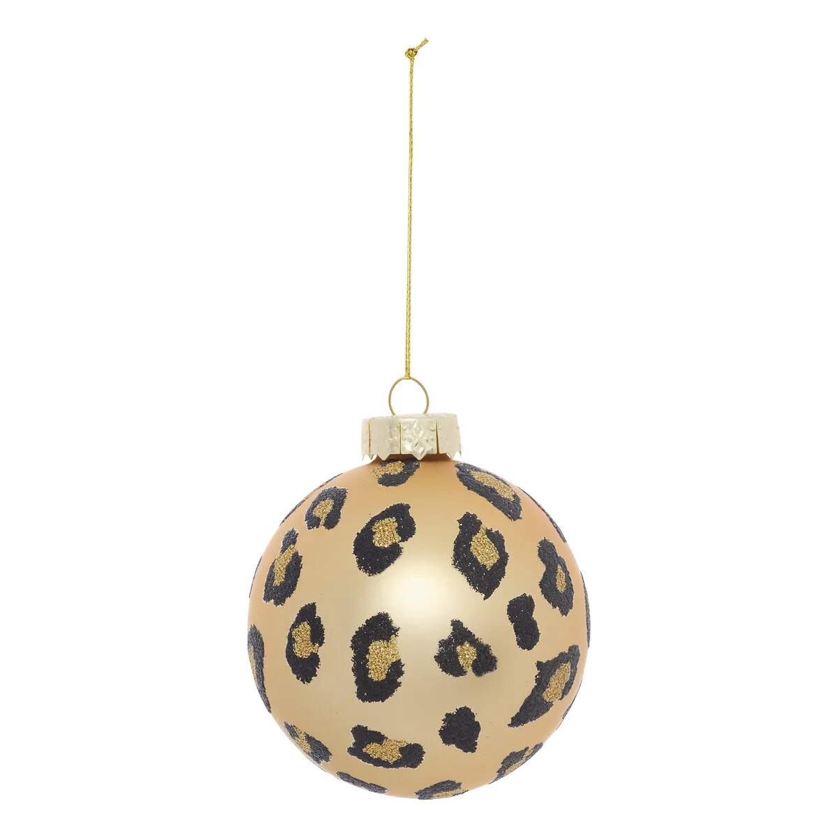 Bola de natal print leo dourado 8cm by hôma, photo 1