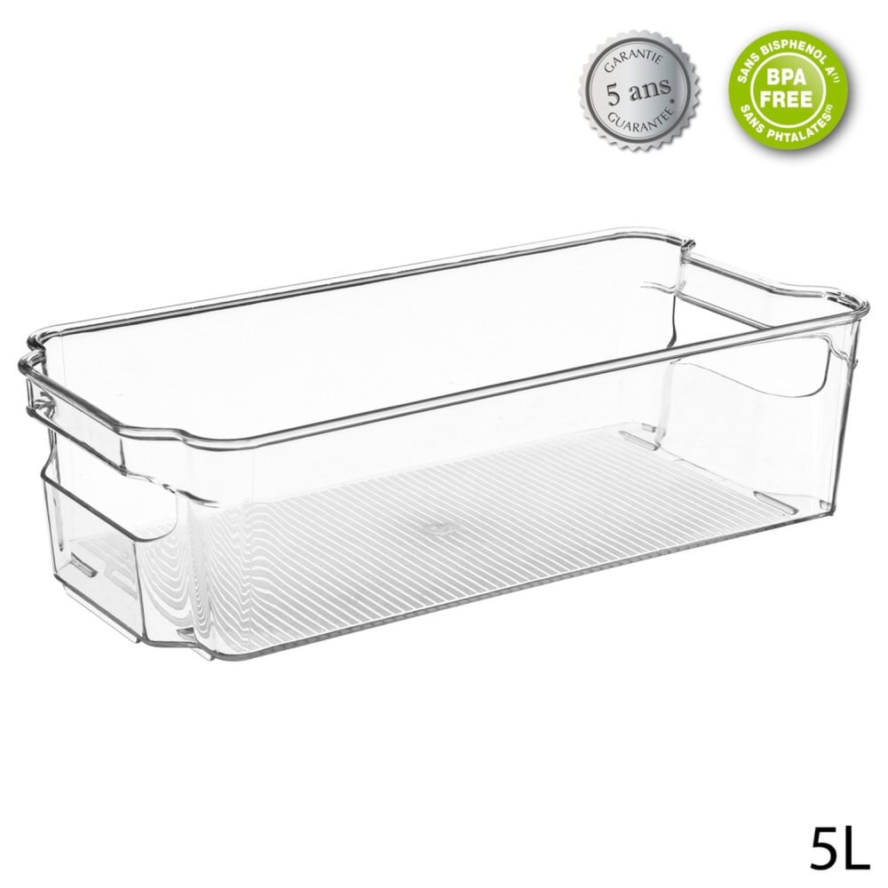 Caixa de arrumação transparente 5l da hôma, fotografia 1