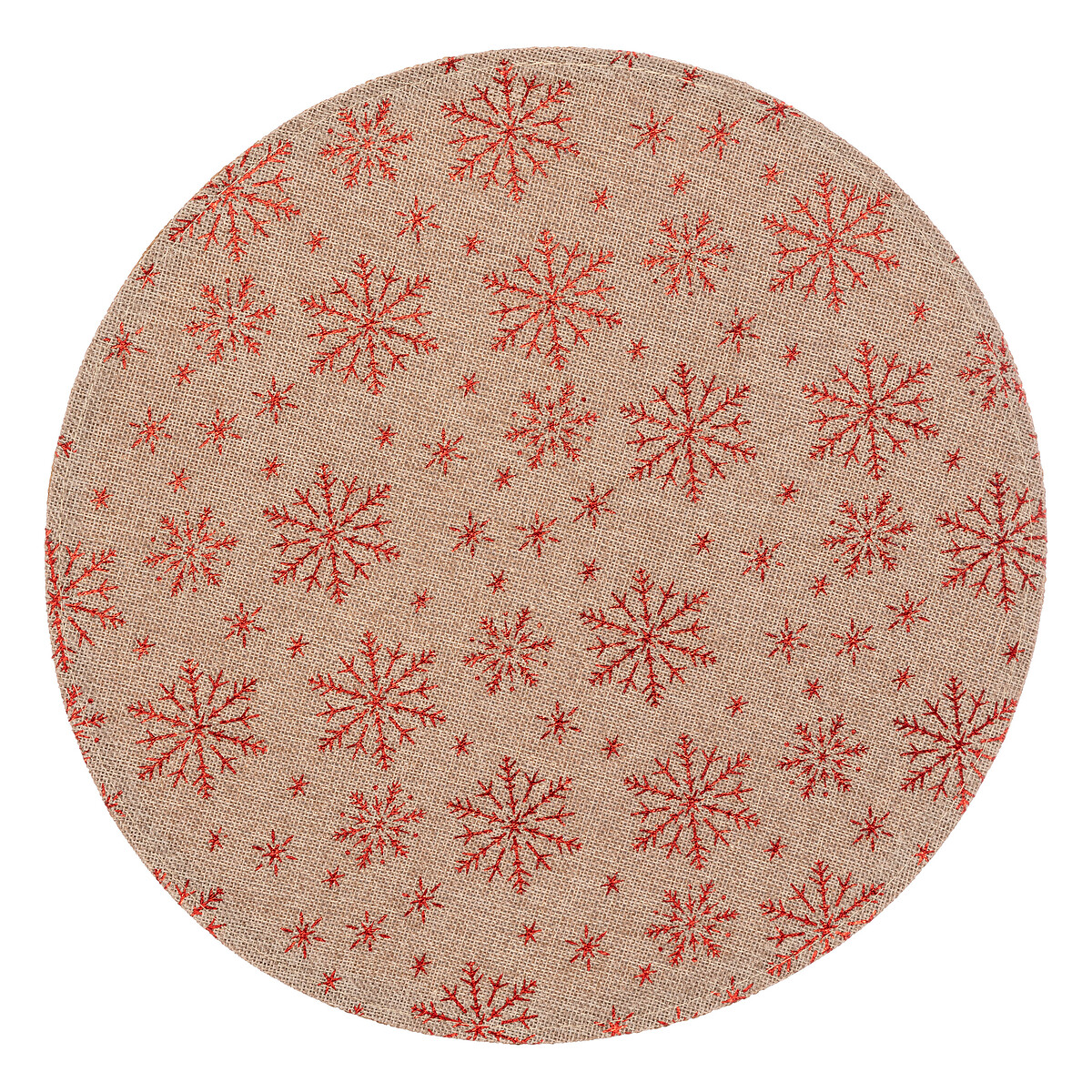 Individual de mesa vermelho com flocos de neve 38cm by hôma, photo 1