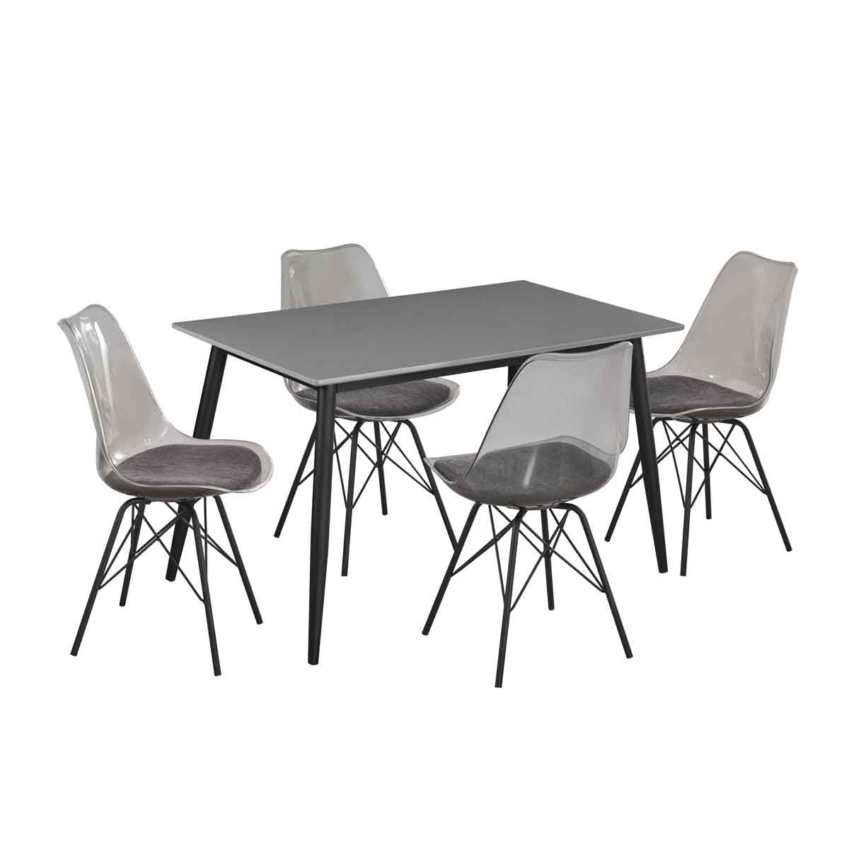 Conjunto De Mesa E 4 Cadeiras Cinza Sky da hôma, fotografia 1