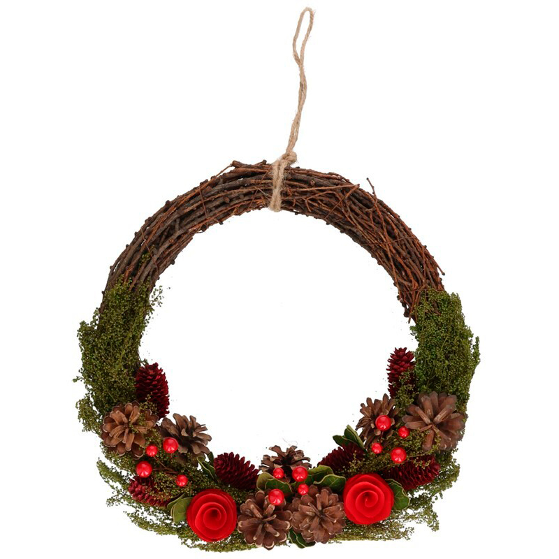 Coroa decorativa com pinhas e rosas by hôma, photo 1