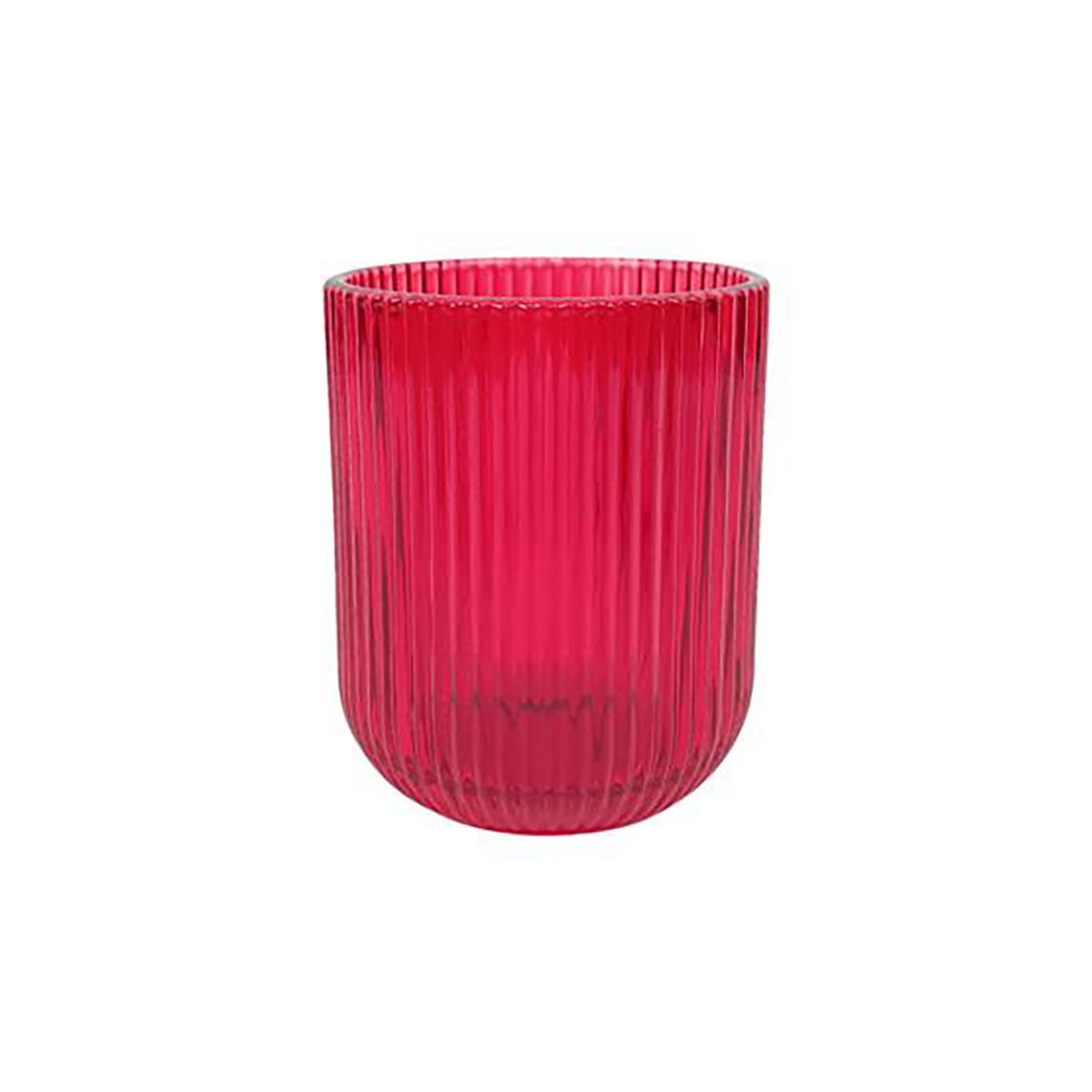Conjunto de 6 copos de água vermelho às riscas 27cl by hôma, photo 1