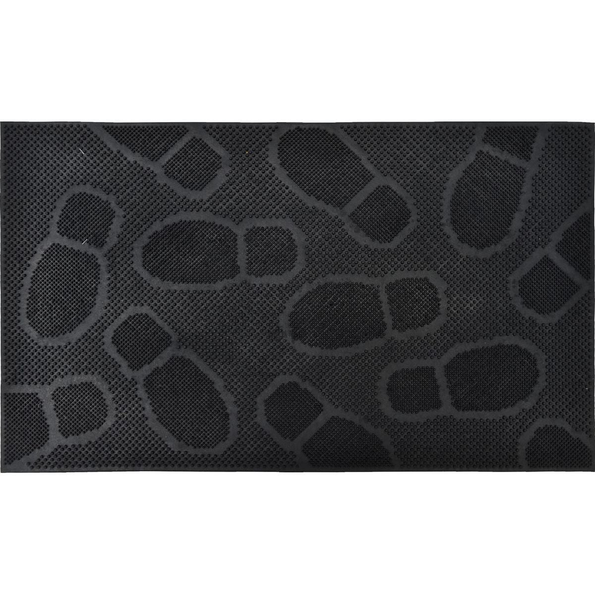 Tapete de entrada preto decoração pés da hôma, fotografia 1