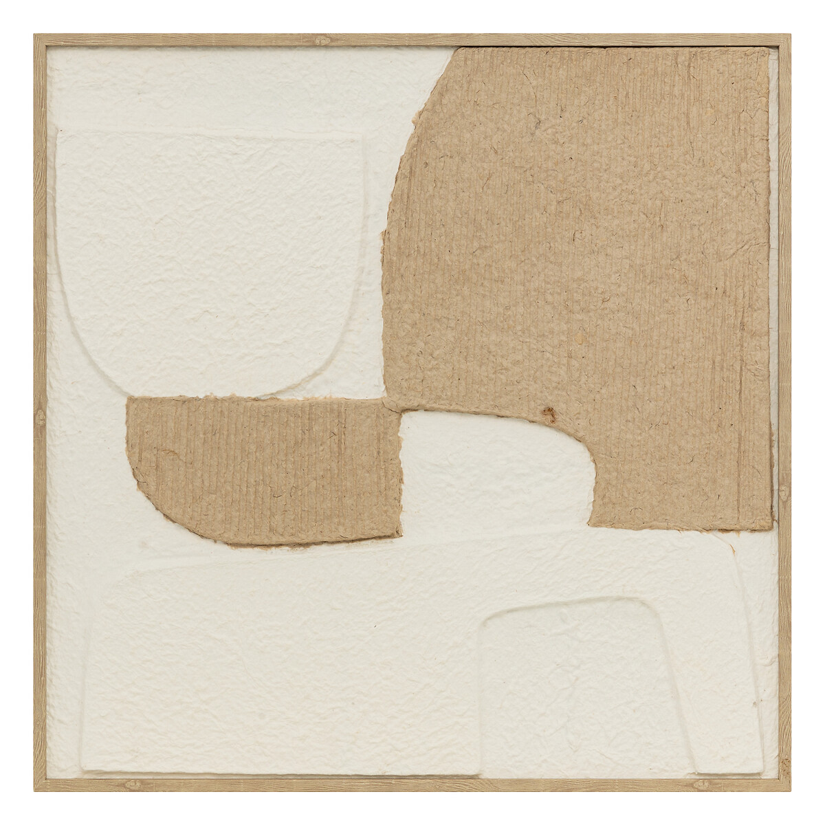 Quadro decorativo com relevo abstrato AMARI bege 70x70cm by hôma, photo 1