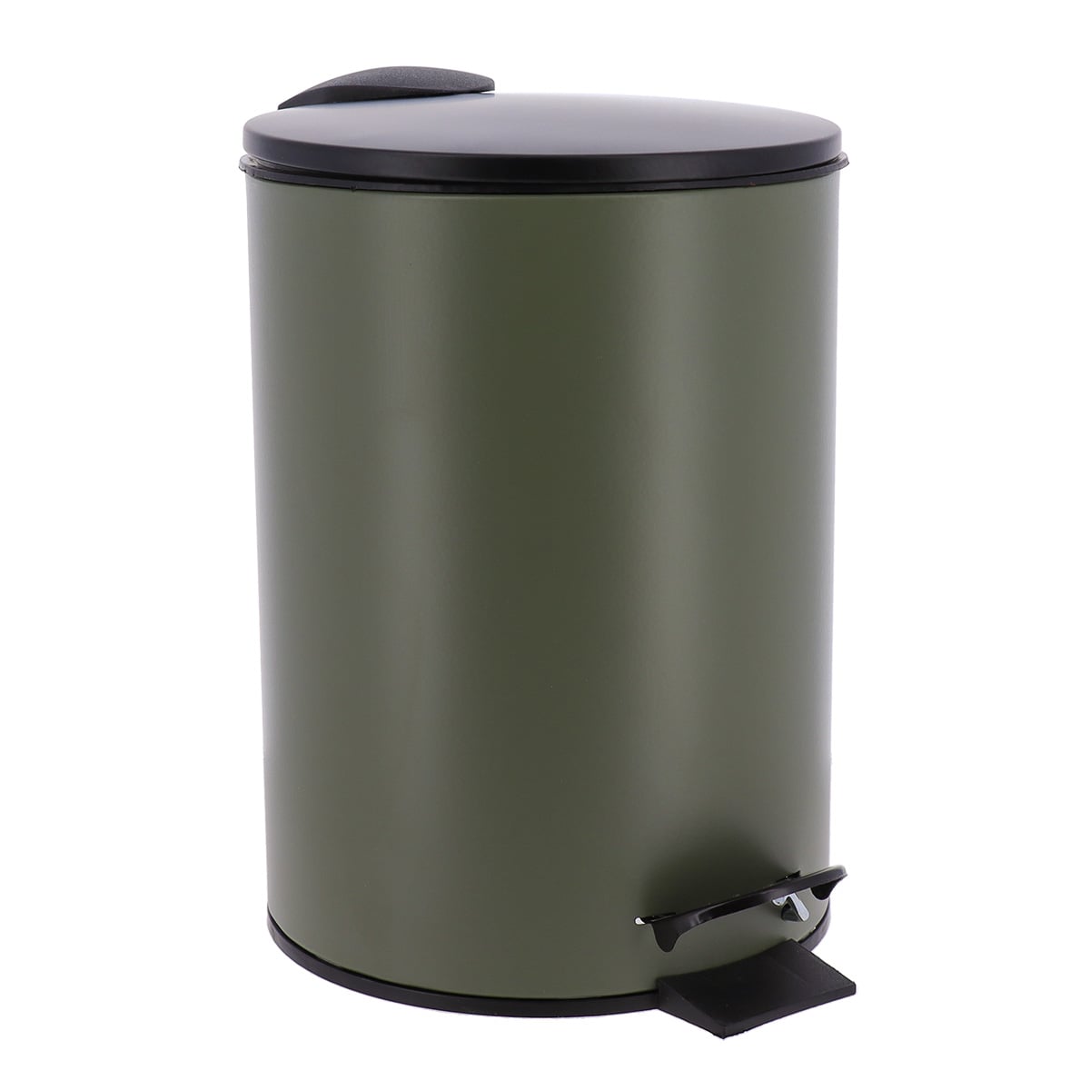 Balde wc verde caqui mate de metal softclose 3l by hôma, photo 1
