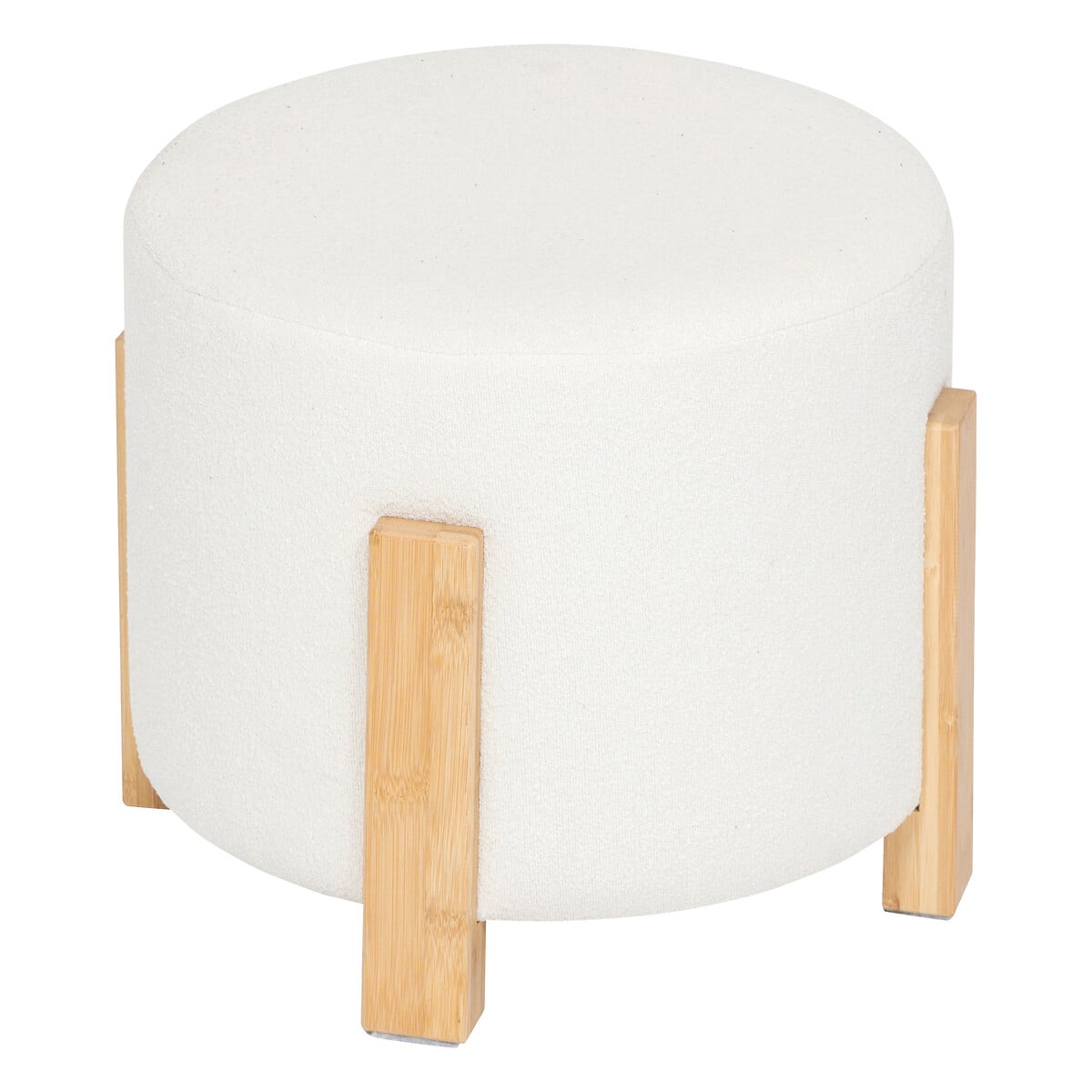 Banqueta BANSA branco com pés de bambu by hôma, photo 1