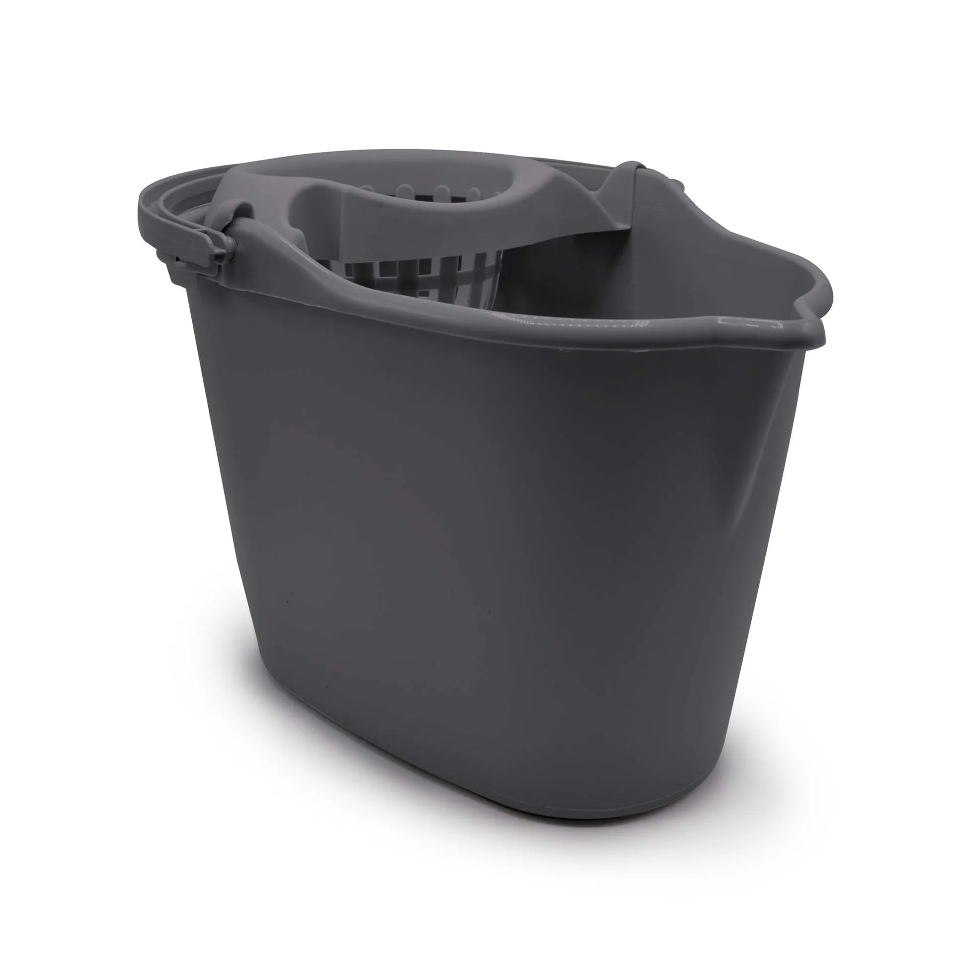 Balde oval com espremedor cinza 15l da hôma, fotografia 1