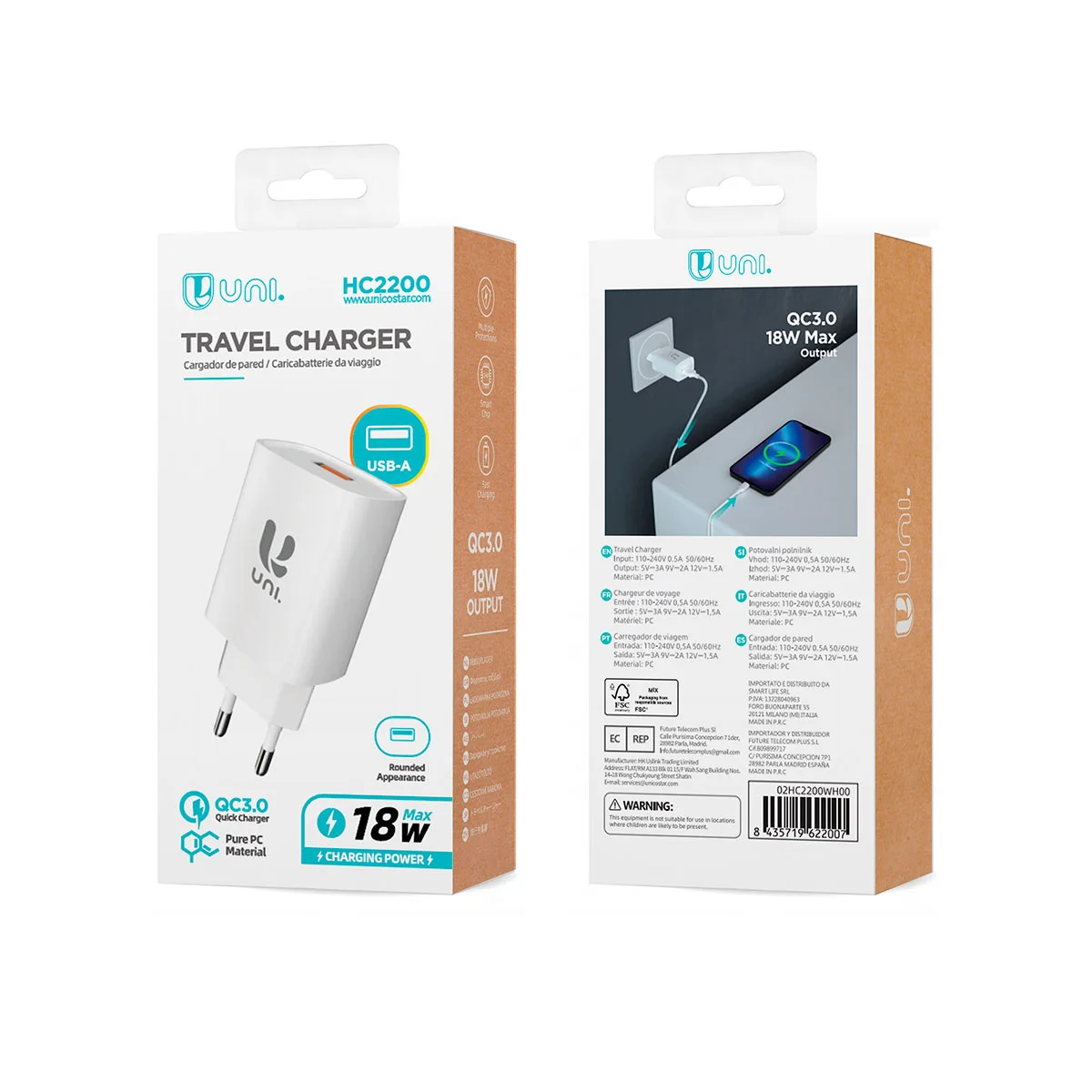 Carregador USB 18W Branco by hôma, photo 1