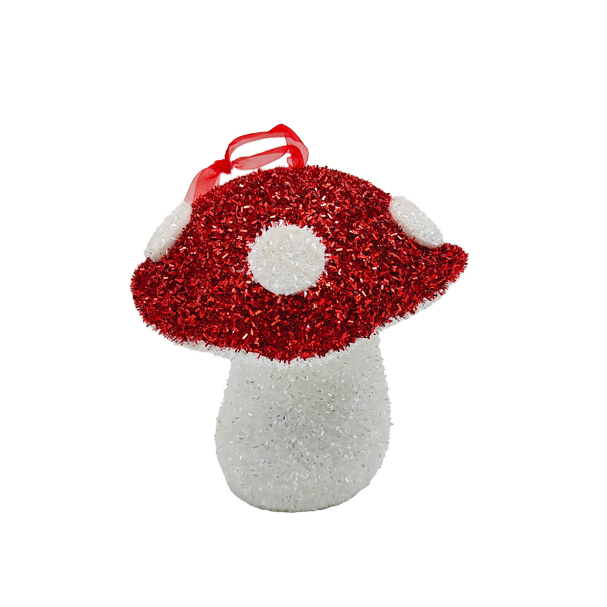Pendurante em forma de cogumelo vermelho e branco 18x16cm da hôma, fotografia 1