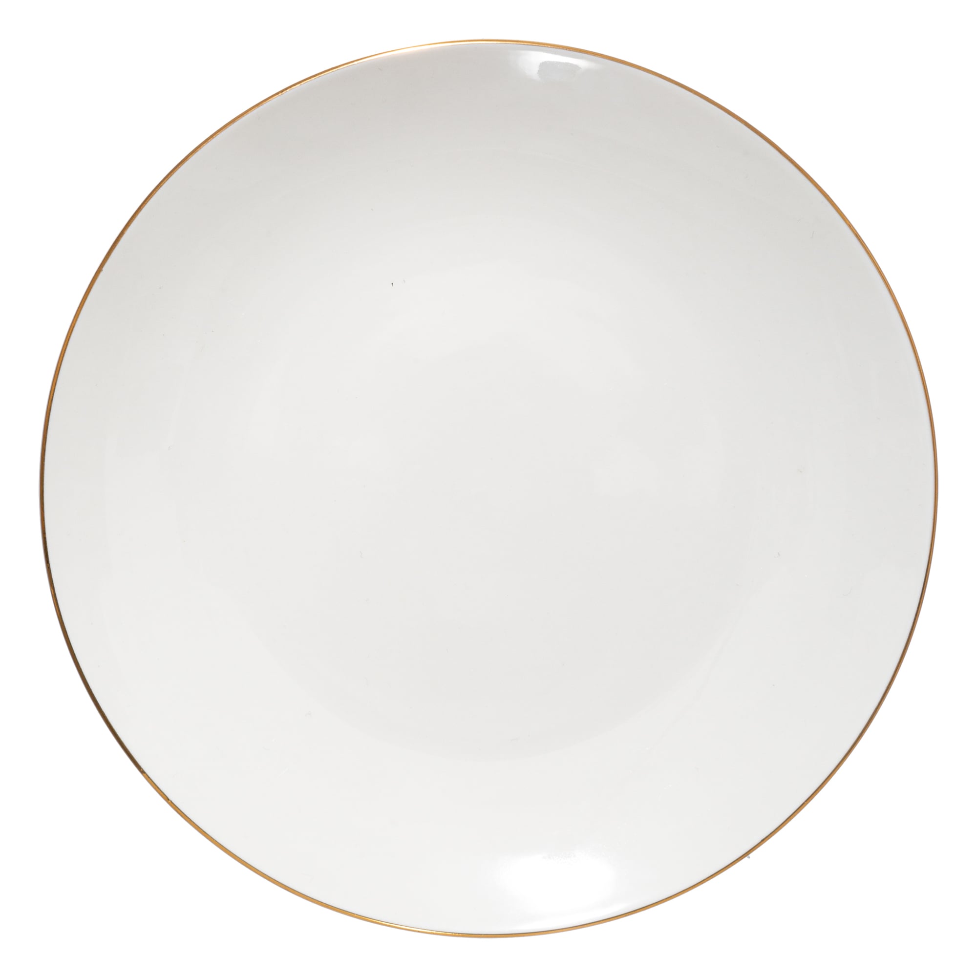 Prato de sobremesa PETIT SALON branco com beira dourada 19cm da hôma, fotografia 1