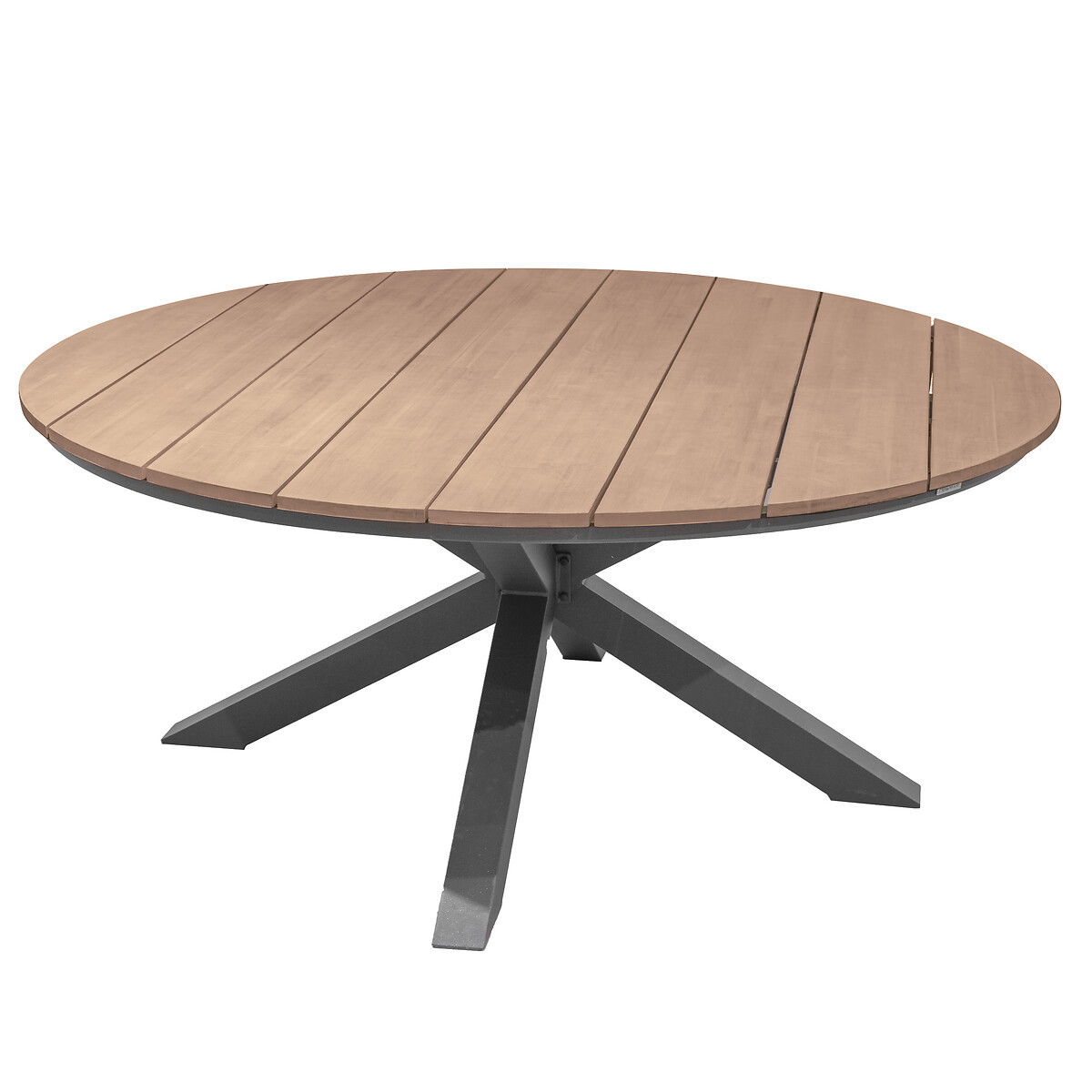 Mesa ORIENGO redonda graphite em madeira acácia 160cm da hôma, fotografia 1