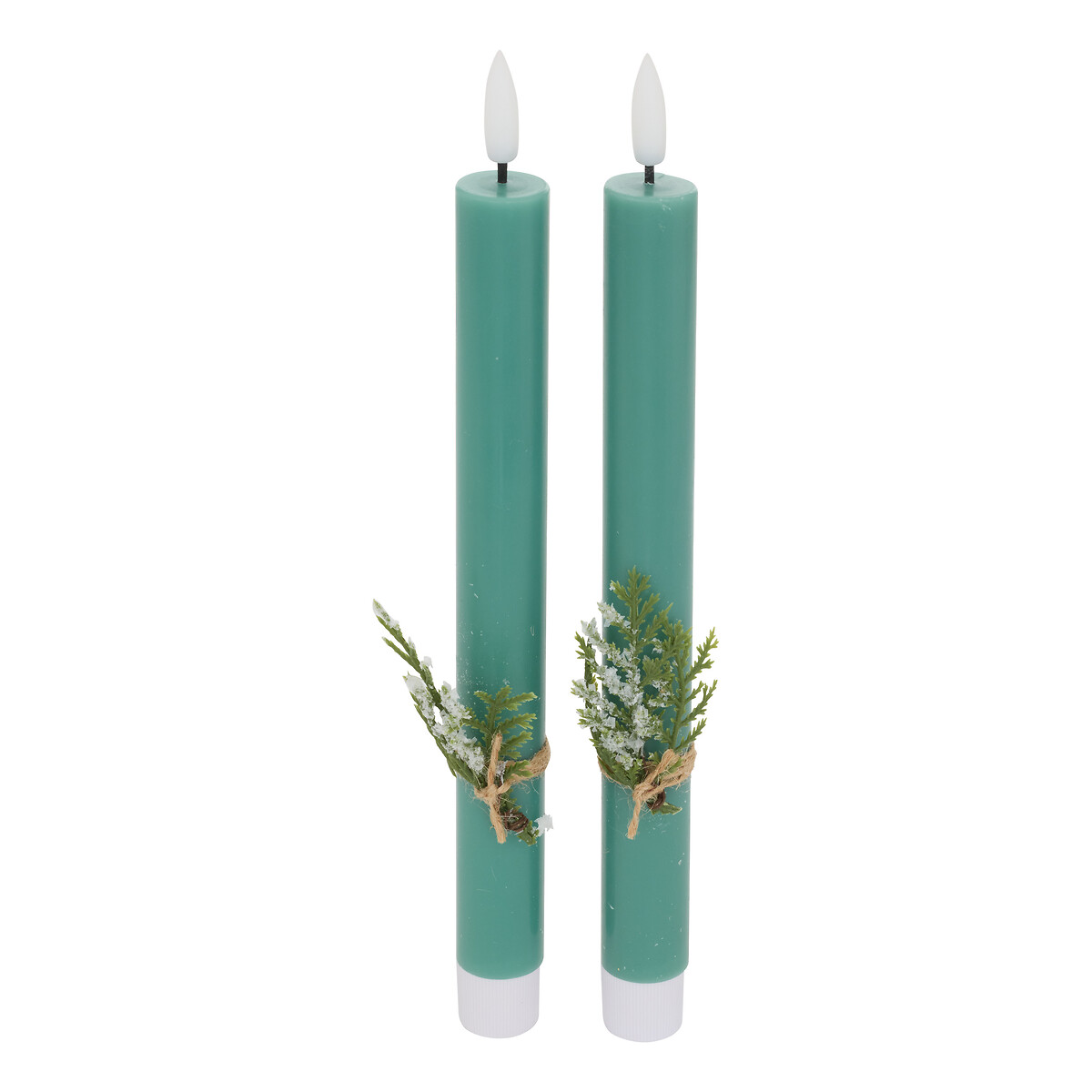 Conj. de 2 velas verde com led by hôma, photo 1